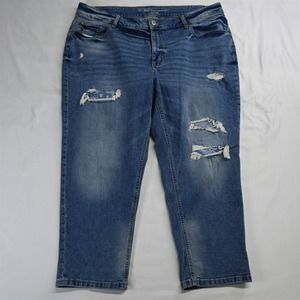 Maurices‎ 22W High Rise Skinny Light Destroyed Stretch Denim Womens Jeans